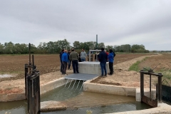 20240425 Pruebas de funcionamiento de la fase 1 de la nueva red primaria de la Comunidad de la Huerta del Ebro en Fuentes de Ebro, Zaragoza.