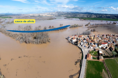 Cauce de alivio en  Cabañas de Ebro, Zaragoza.